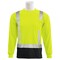 Erb Safety T-Shirt, Birdseye Msh, Lng Slv, Class2, 9007SBSEG, Hi-Viz Lime/Blk, 3XL 62459